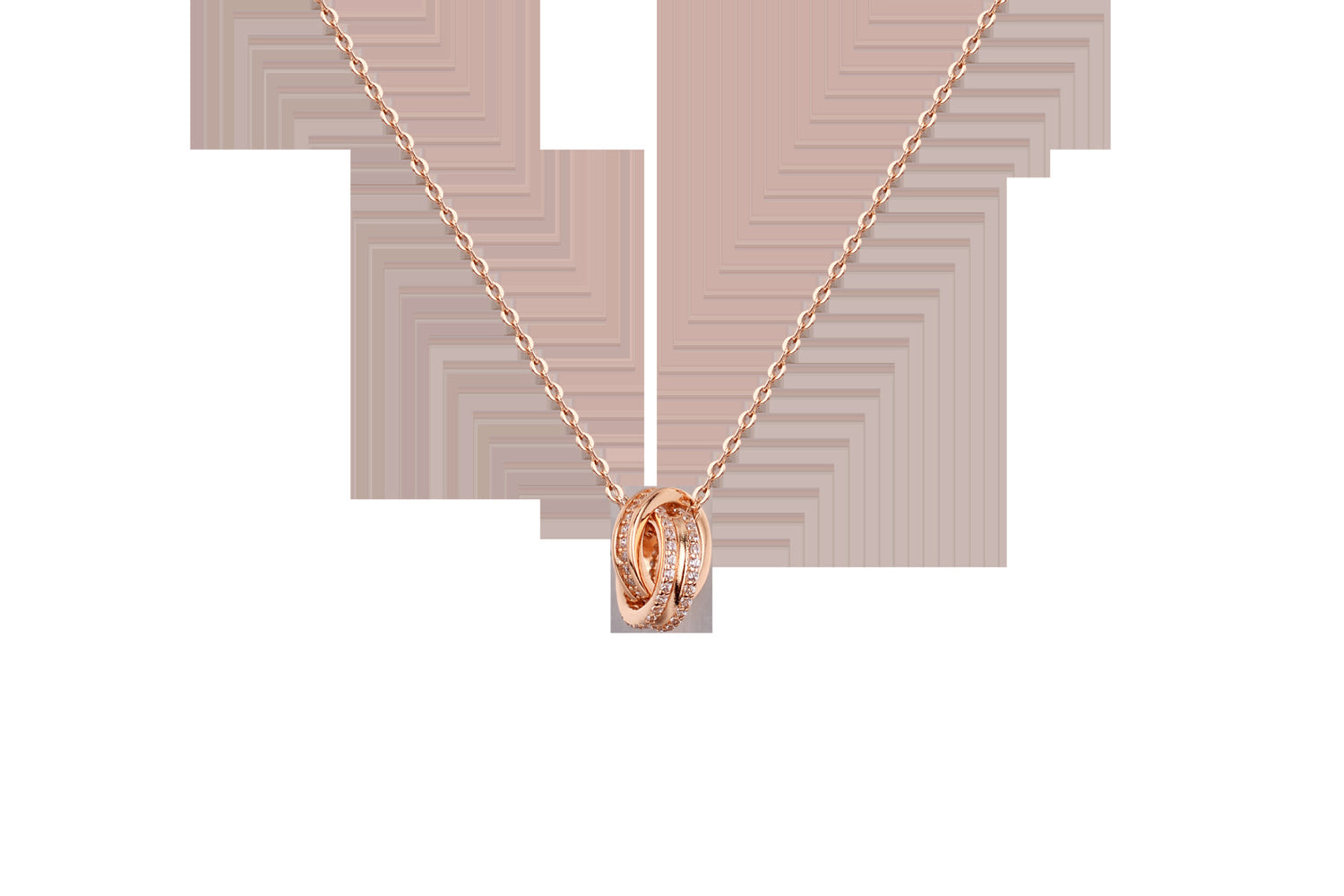 Chomel S925 Silver Double Ring Necklace for Women