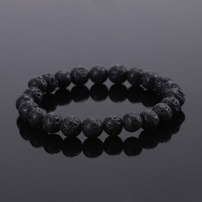 Elastic Beaded Bracelet with Natural Tiger Eye Stones