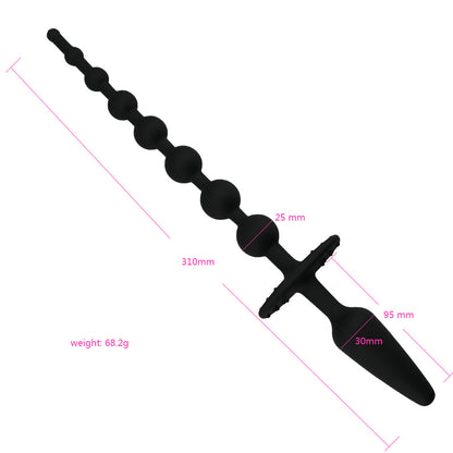 Silicone Beaded Anal Plug Prostate Massager