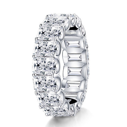 Sterling Silver Ring with High Carbon Diamond Simulant
